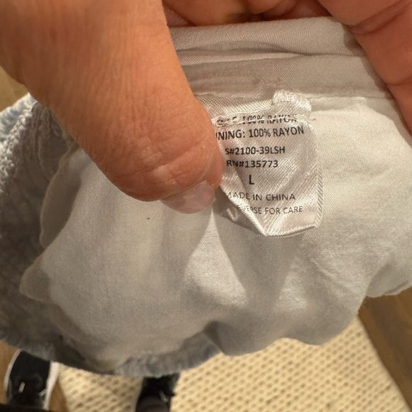 Boho Ruffle blue and white Aztec print Skirt size youth large - Picture 3 of 6